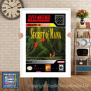 Secret Of Mana Super Nintendo GAME INSPIRED THEME Retro Gaming Poster A4 A3 A2 Or A1