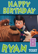 Secret Life Of Pets New 3 THEME INSPIRED Kids Adult Personalised Birthday Card