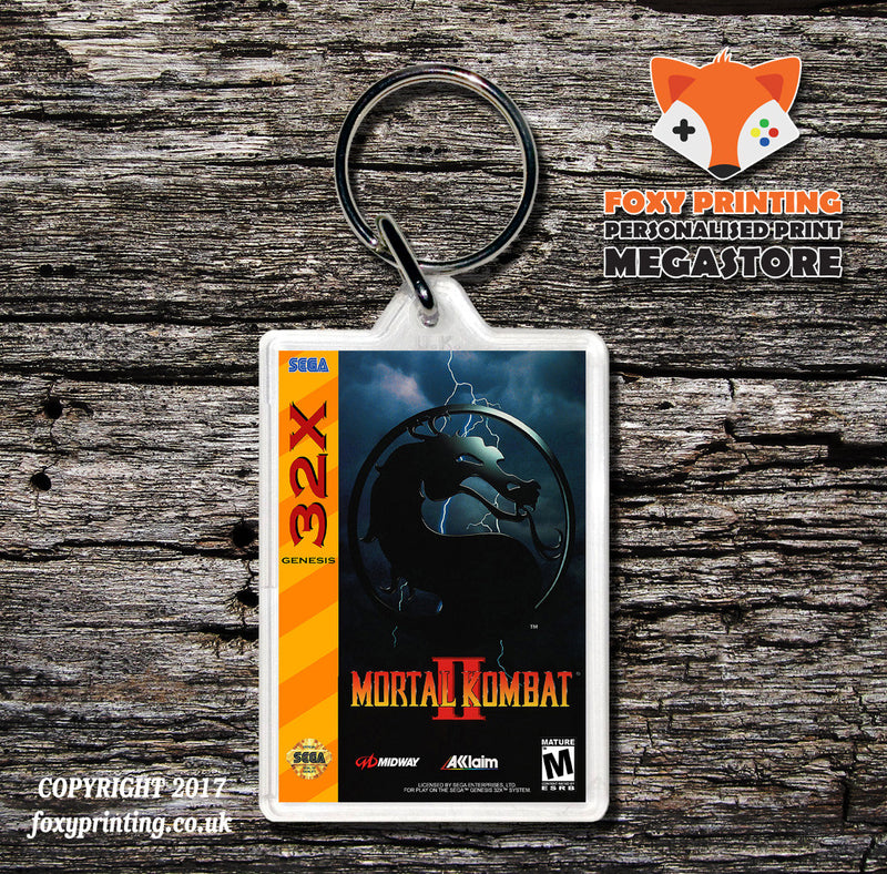 Sega 32x Mortal Kombat 2 Game Inspired Retro Gaming Keyring