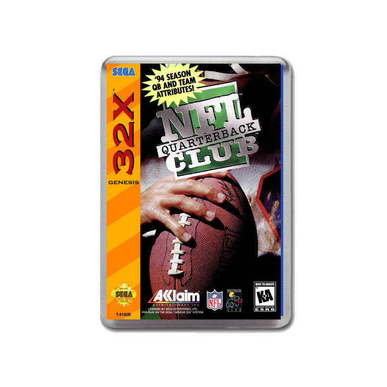 Sega 32x Nfl Quaterback Club Game Inspired Retro Gaming Magnet
