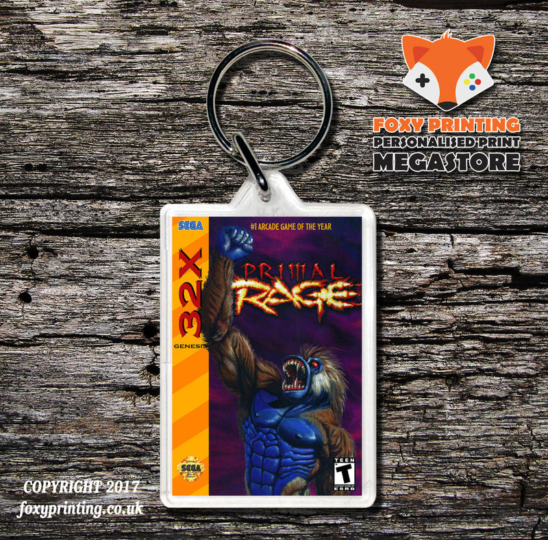 Sega 32x Primal Rage Game Inspired Retro Gaming Keyring