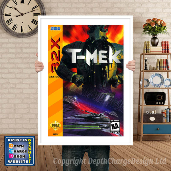 Sega 32x T Mek Sega 32x Game Inspired Theme Retro Gaming Poster