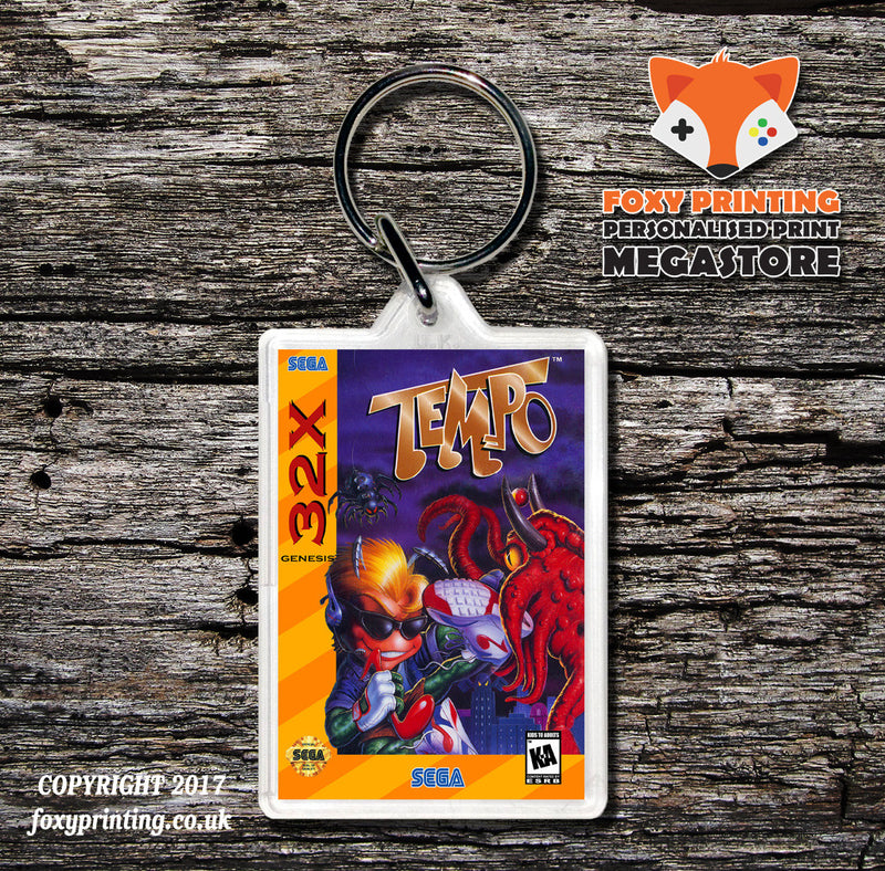 Sega 32x Tempo Game Inspired Retro Gaming Keyring