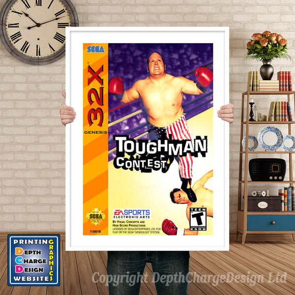 Sega 32x Toughman Contest Sega 32x Game Inspired Theme Retro Gaming Poster