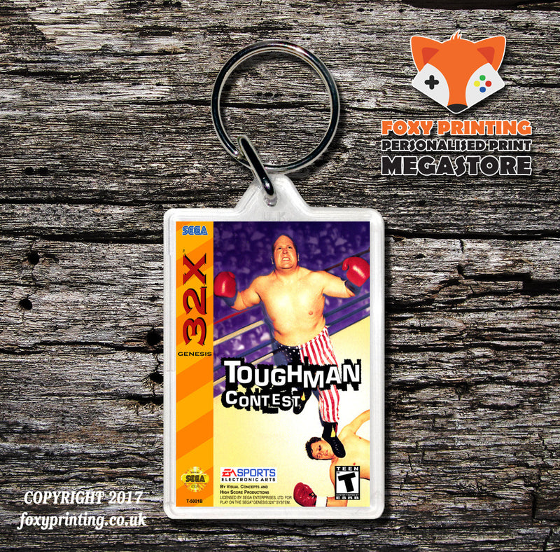 Sega 32x Toughman Contest Game Inspired Retro Gaming Keyring
