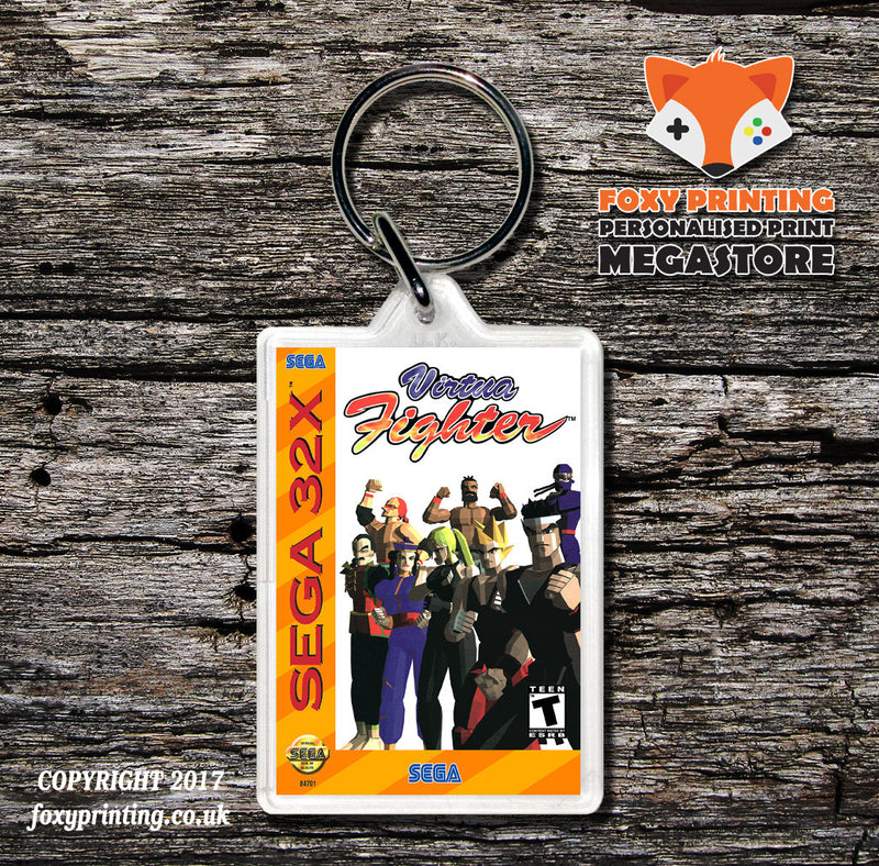 Sega 32x Virtua Fighter Game Inspired Retro Gaming Keyring