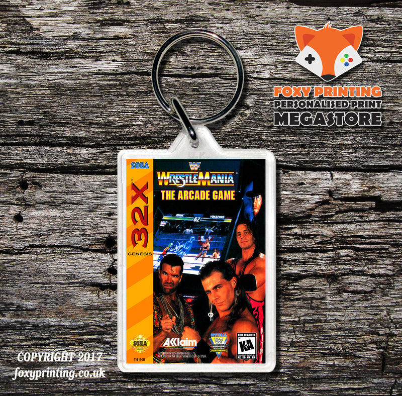 Sega 32x Wrsetlemania The Arcade Game Game Inspired Retro Gaming Keyring