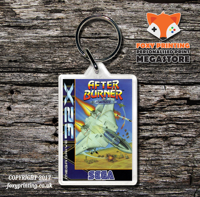 Sega 32x Afterburner Game Inspired Retro Gaming Keyring