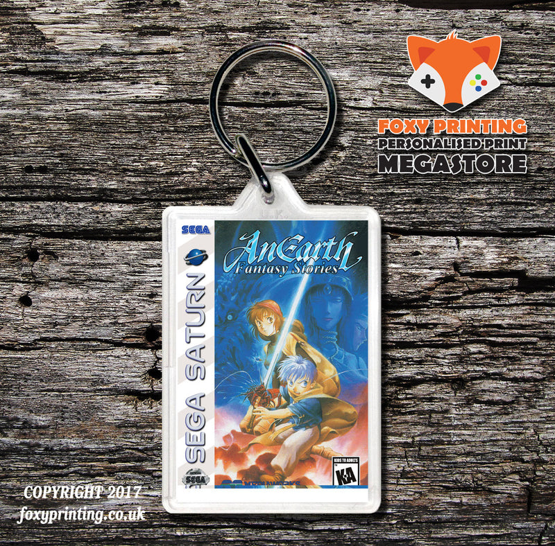 Sega Saturn An Earth Fantasy Stories JP Game Inspired Retro Gaming Keyring