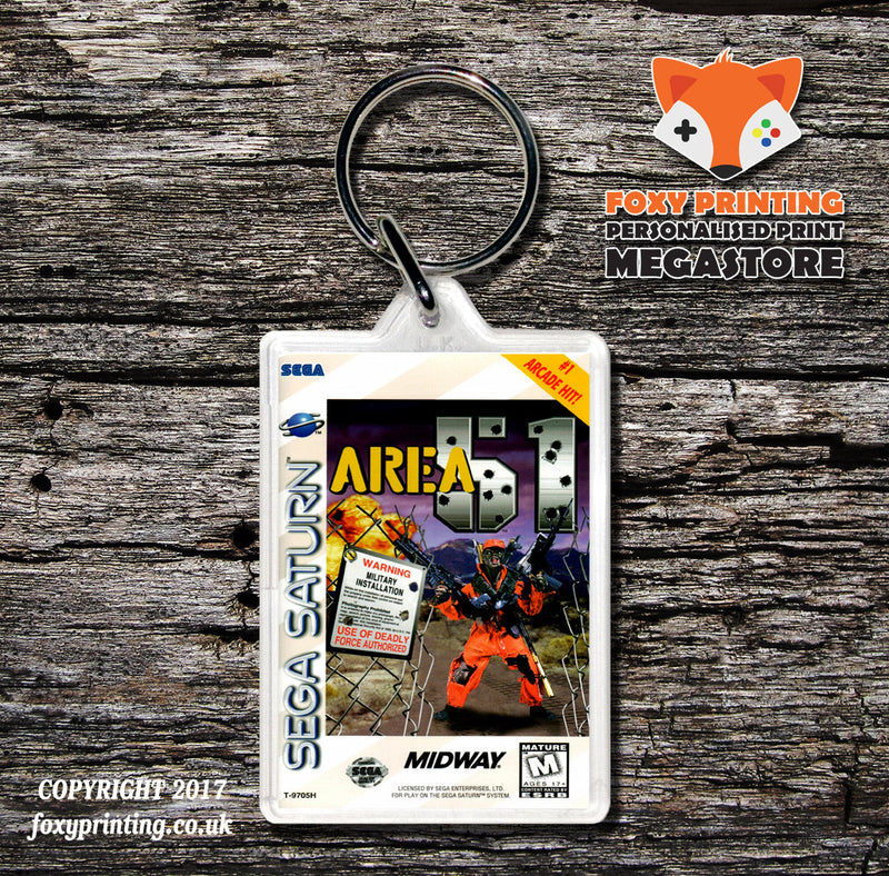 Sega Saturn Area 51 Game Inspired Retro Gaming Keyring