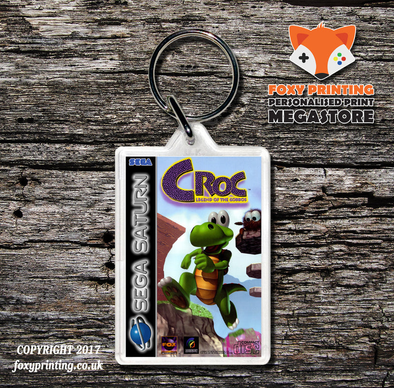 Sega Saturn Croc Legend Of The Gobbos Game Inspired Retro Gaming Keyring