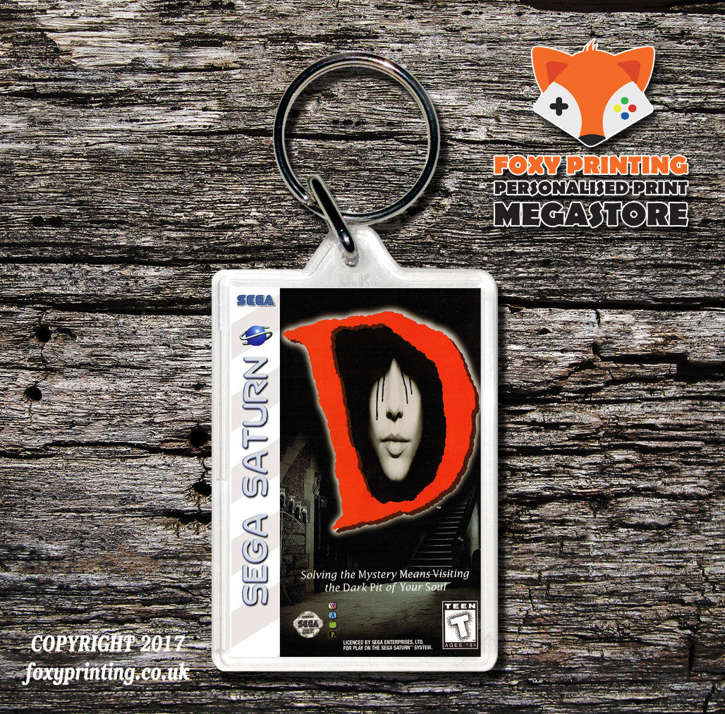 Sega Saturn D Game Inspired Retro Gaming Keyring