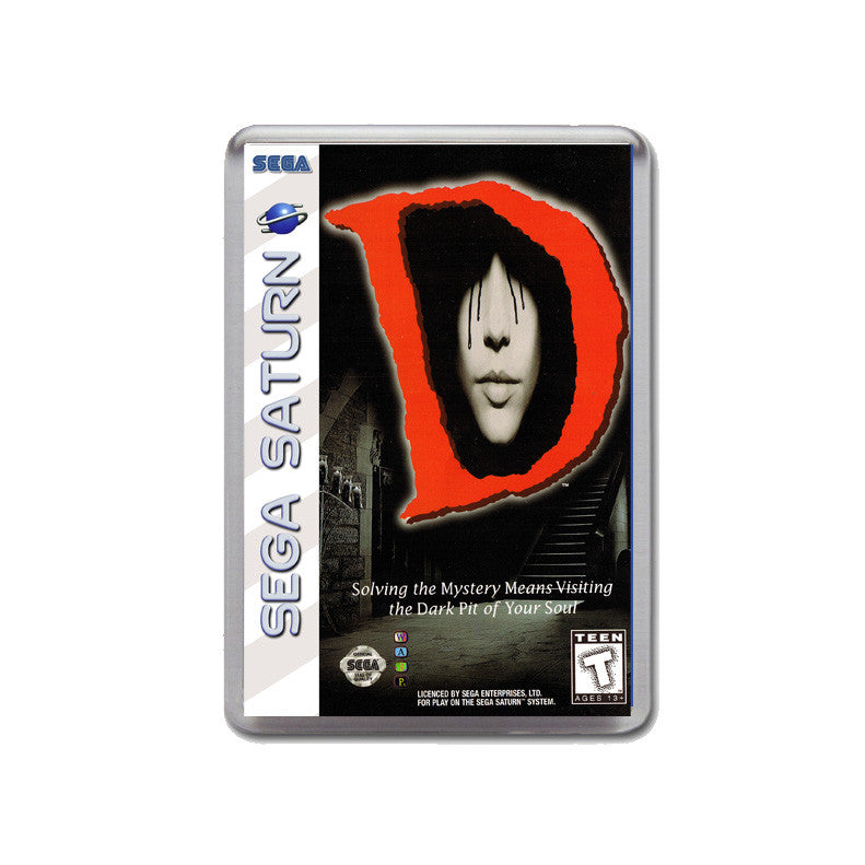 Sega Saturn D Game Inspired Retro Gaming Magnet