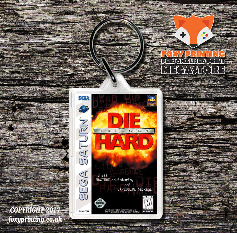 Sega Saturn Die Hard Trilogy 2 Game Inspired Retro Gaming Keyring