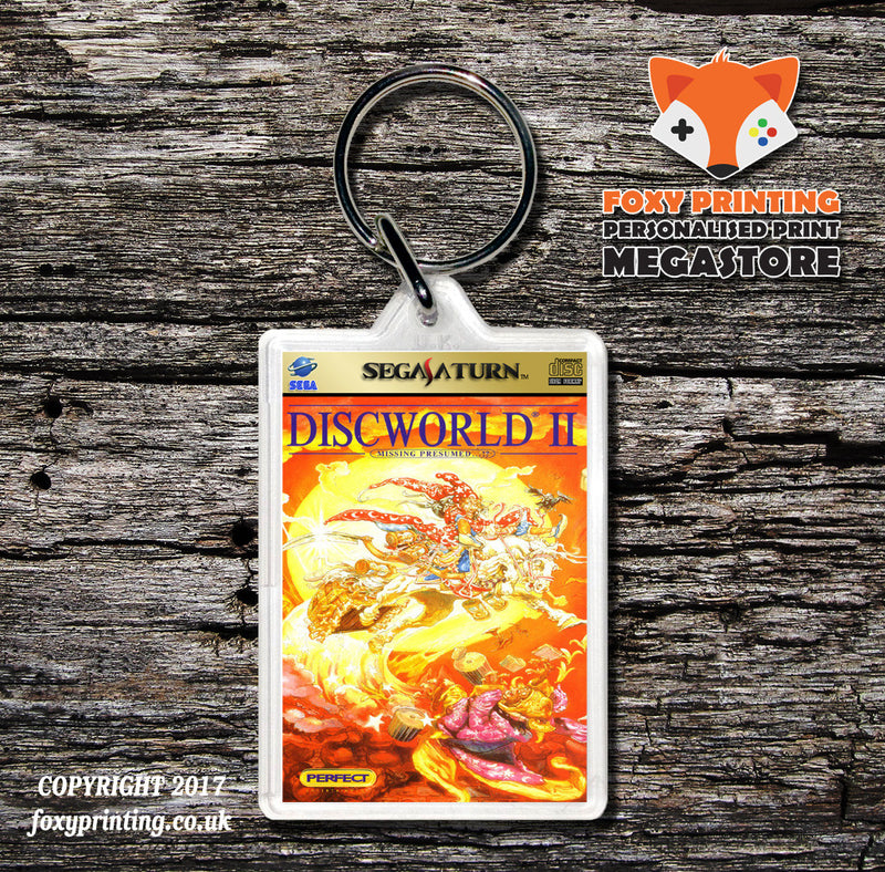 Sega Saturn Discworld Ii Missing Presumed Game Inspired Retro Gaming Keyring