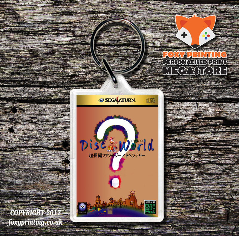 Sega Saturn Discworld JP Game Inspired Retro Gaming Keyring