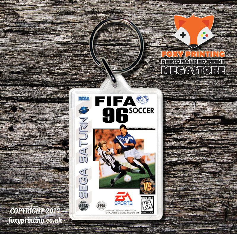 Sega Saturn Fifa 96 Game Inspired Retro Gaming Keyring