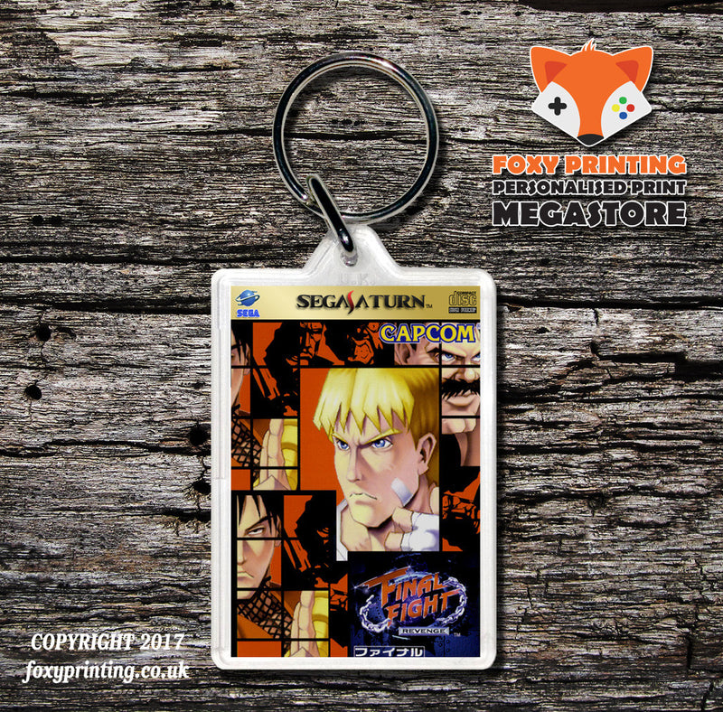Sega Saturn Final Fight Revenge JP Game Inspired Retro Gaming Keyring