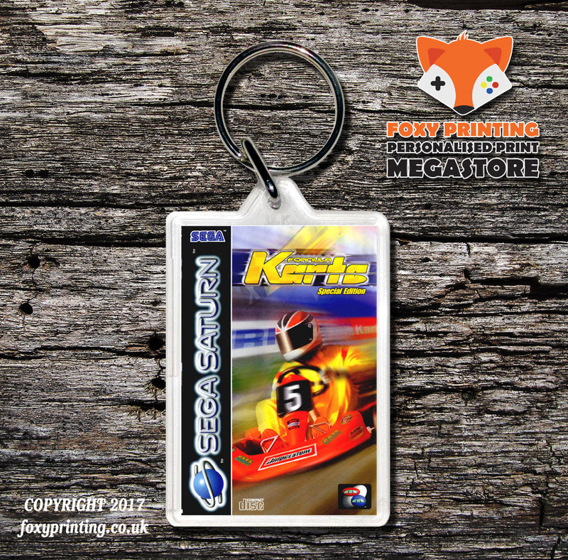 Sega Saturn Formula Karts Game Inspired Retro Gaming Keyring