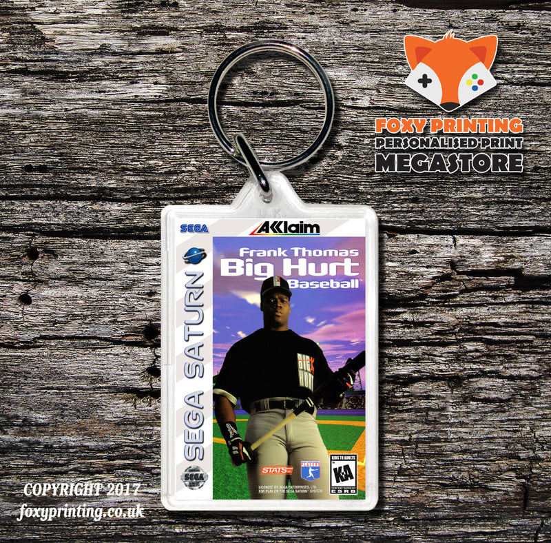 Sega Saturn Frank Thoma Sbig Hurt Baseball Game Inspired Retro Gaming Keyring