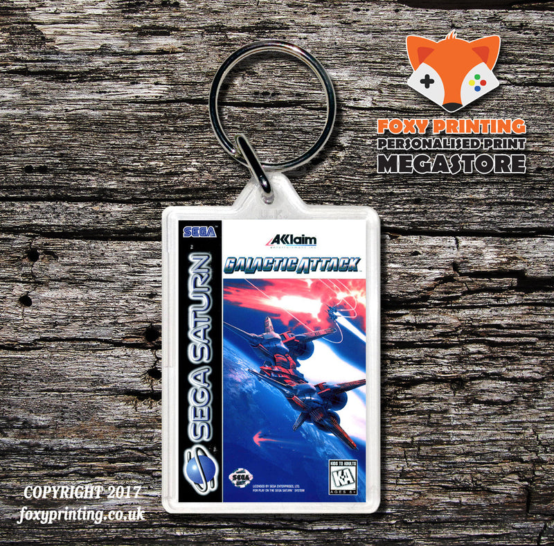 Sega Saturn Galactic Attack Game Inspired Retro Gaming Keyring