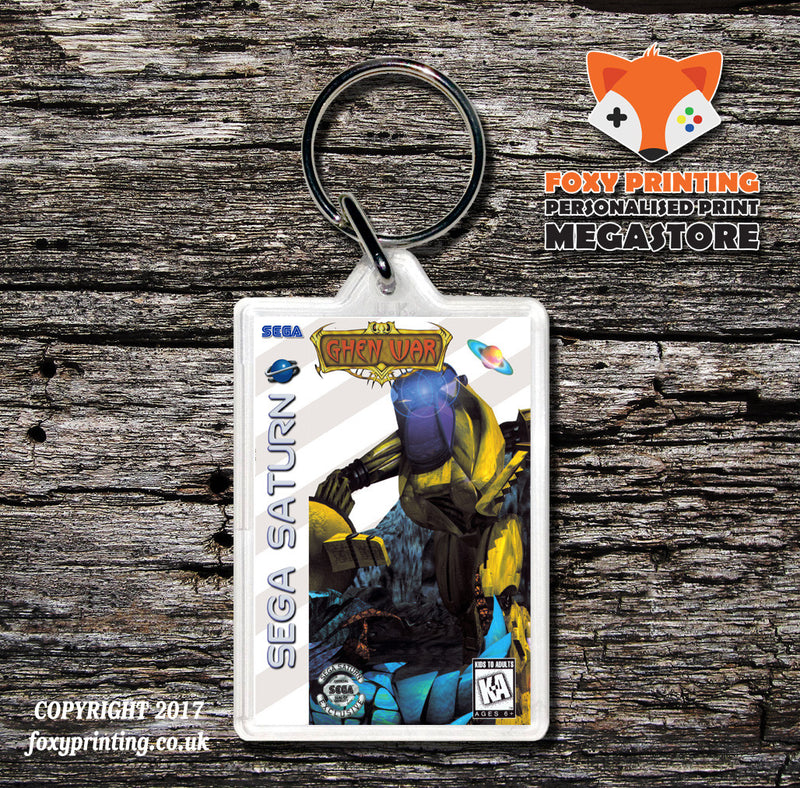 Sega Saturn Ghenwar Game Inspired Retro Gaming Keyring