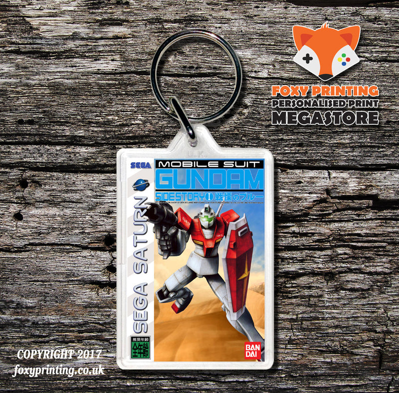 Sega Saturn Gundam Side Story1 JP Game Inspired Retro Gaming Keyring