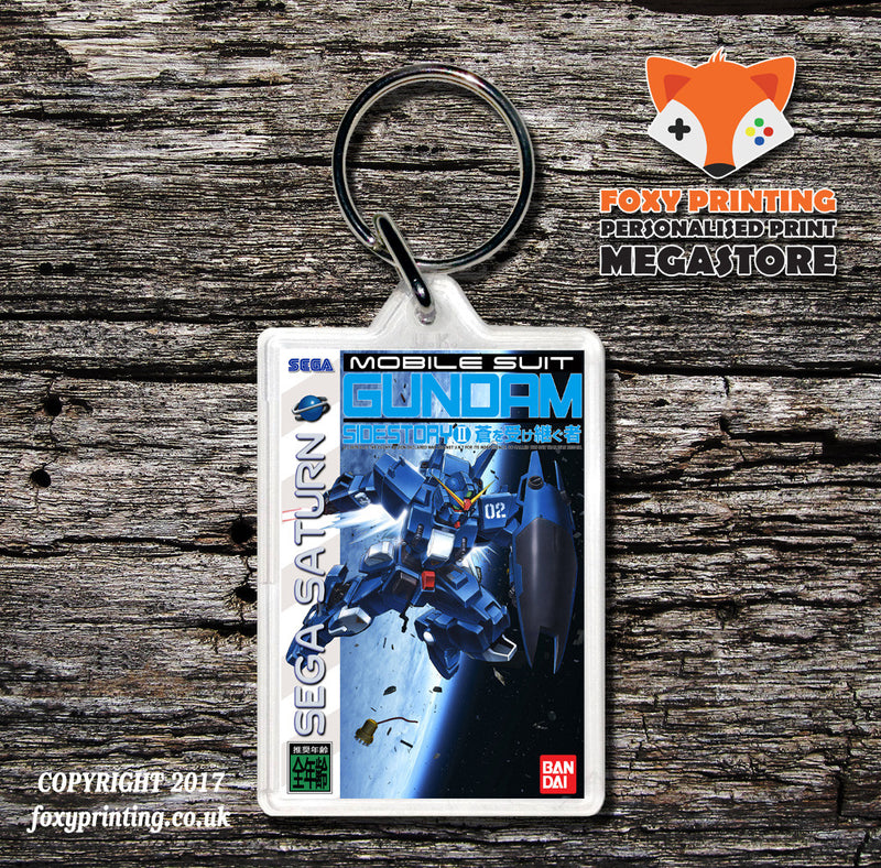 Sega Saturn Gundam Side Story2 JP Game Inspired Retro Gaming Keyring