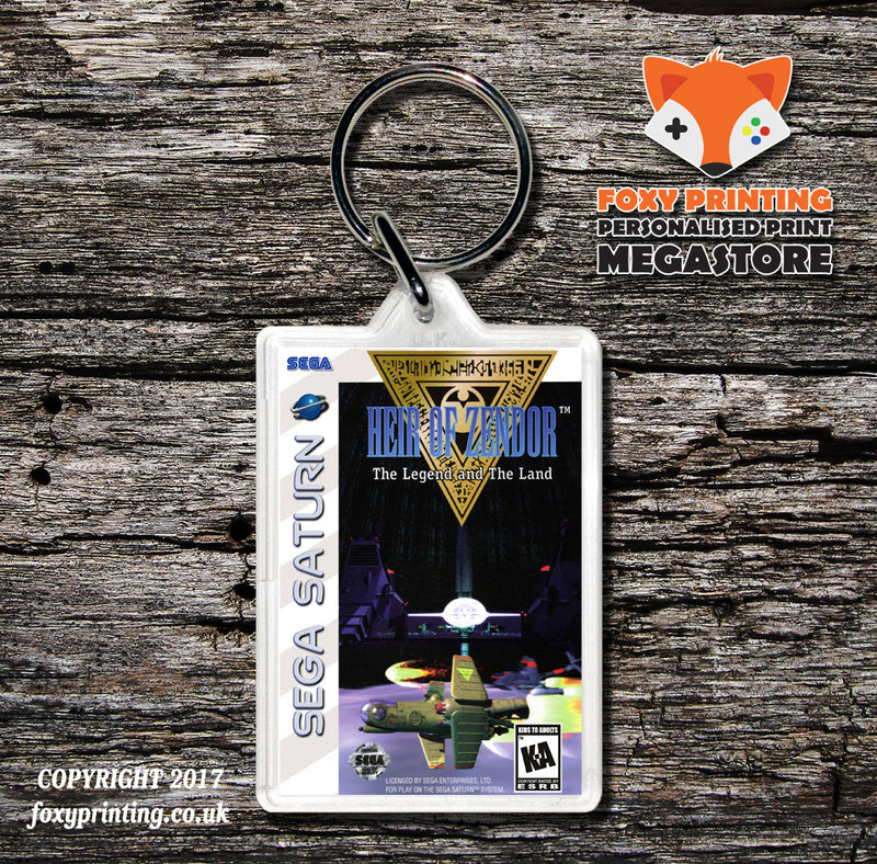 Sega Saturn Heir Of Zendor Game Inspired Retro Gaming Keyring
