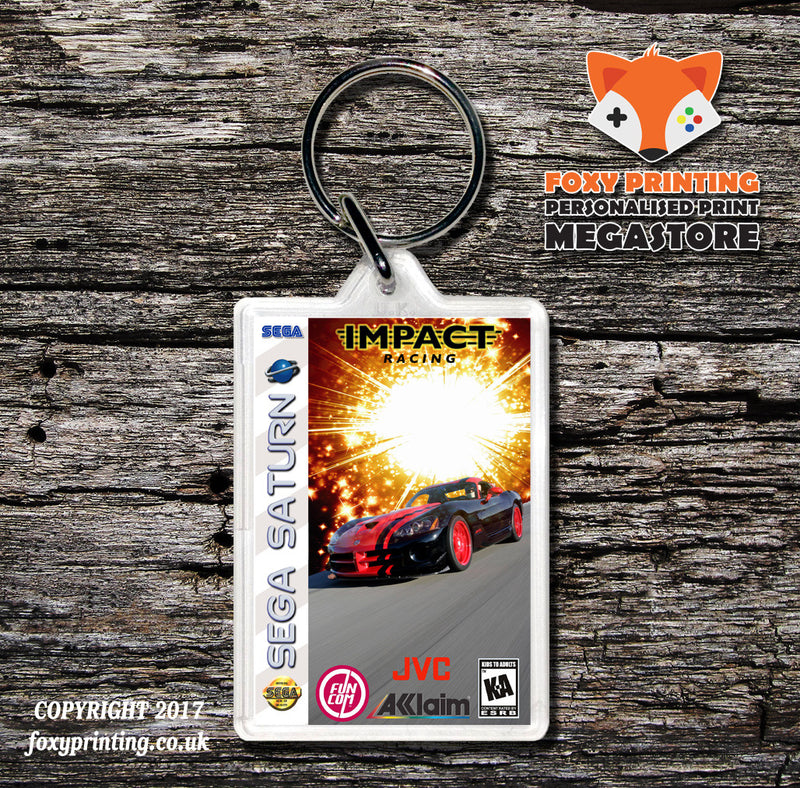 Sega Saturn Impact Racing Game Inspired Retro Gaming Keyring