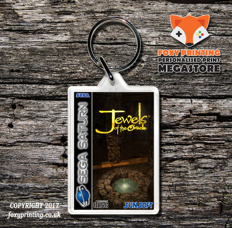 Sega Saturn Jewels Of The Oracle Eu Game Inspired Retro Gaming Keyring