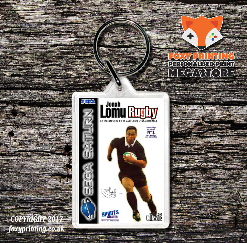 Sega Saturn Jonah Lomu Rugby Fr Game Inspired Retro Gaming Keyring