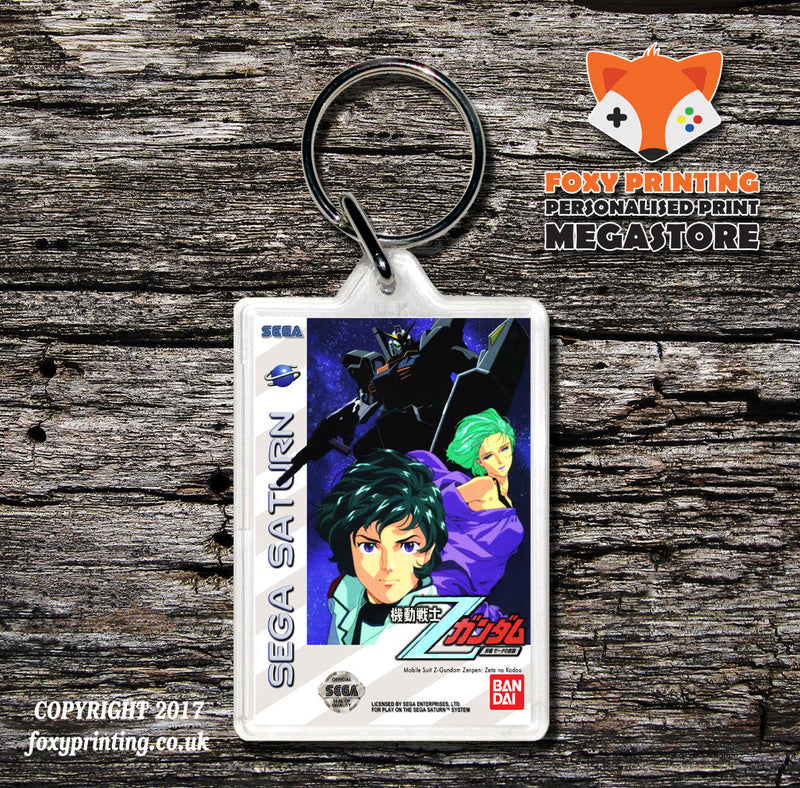 Sega Saturn Kidousenshizgundamzenpenzetanokodou JP Game Inspired Retro Gaming Keyring