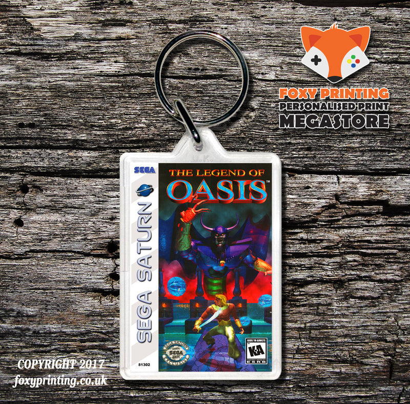 Sega Saturn Legend Of Oasis Game Inspired Retro Gaming Keyring