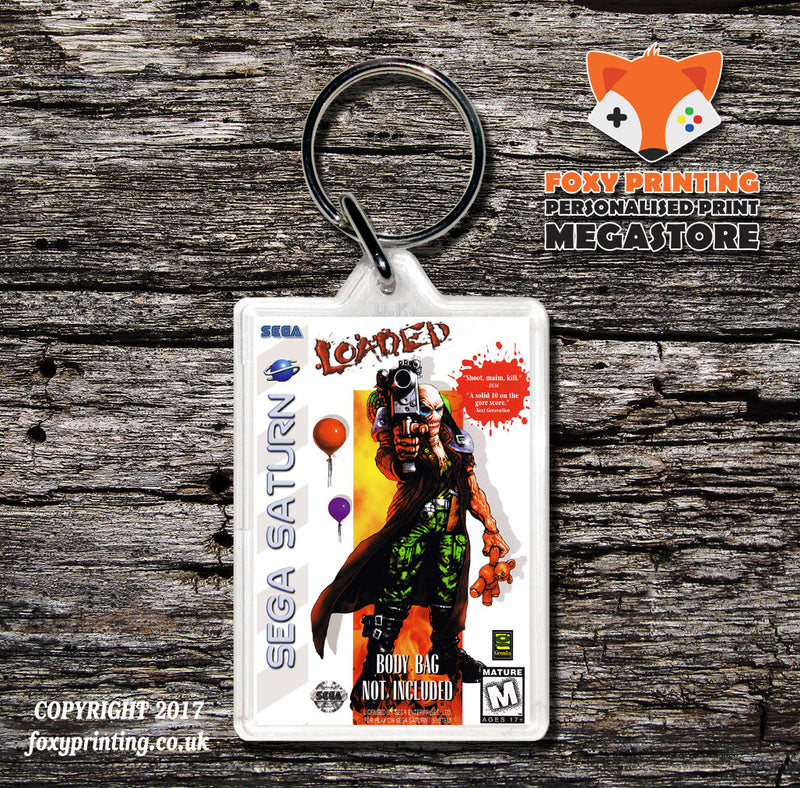 Sega Saturn Loaded Game Inspired Retro Gaming Keyring