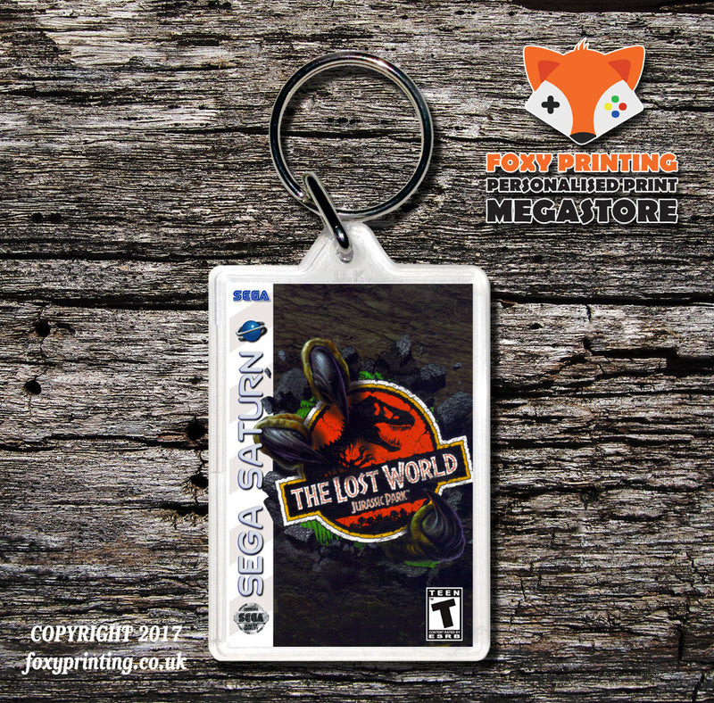 Sega Saturn Lostworld Jurassic Park Game Inspired Retro Gaming Keyring