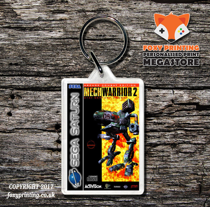 Sega Saturn Mech Warrior2 Eu Game Inspired Retro Gaming Keyring