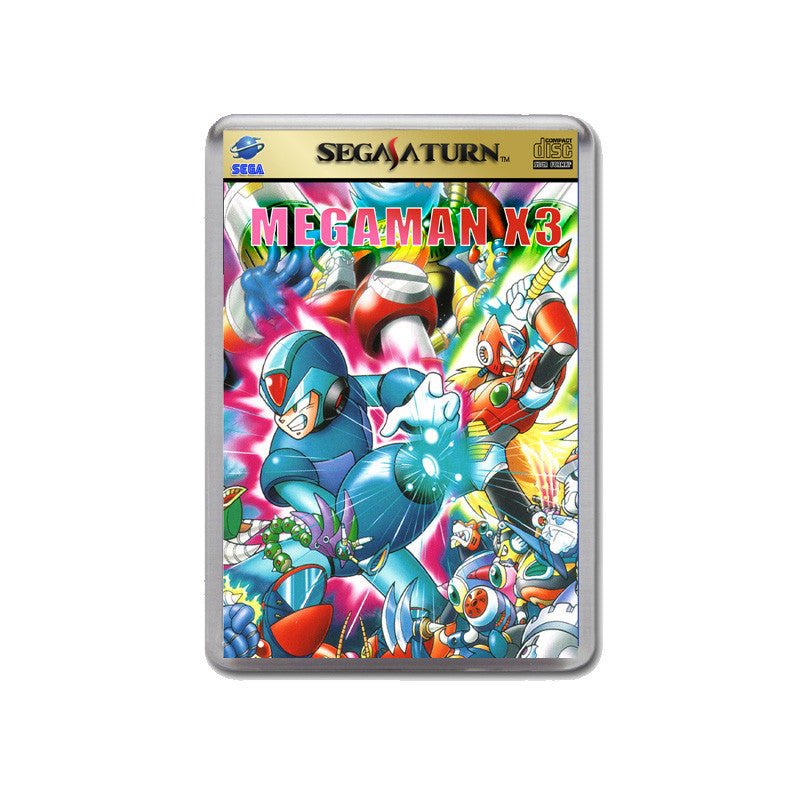 Sega Saturn Megaman X3 Eu Game Inspired Retro Gaming Magnet