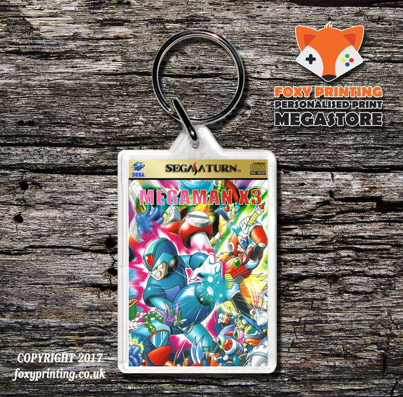 Sega Saturn Megaman X3 Eu Game Inspired Retro Gaming Keyring
