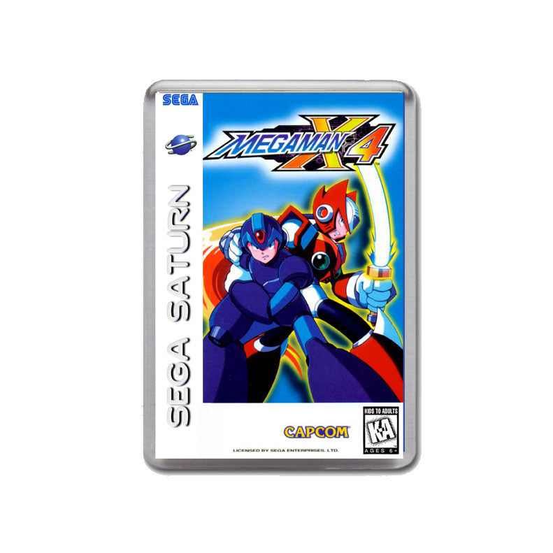 Sega Saturn Megaman X4 Game Inspired Retro Gaming Magnet