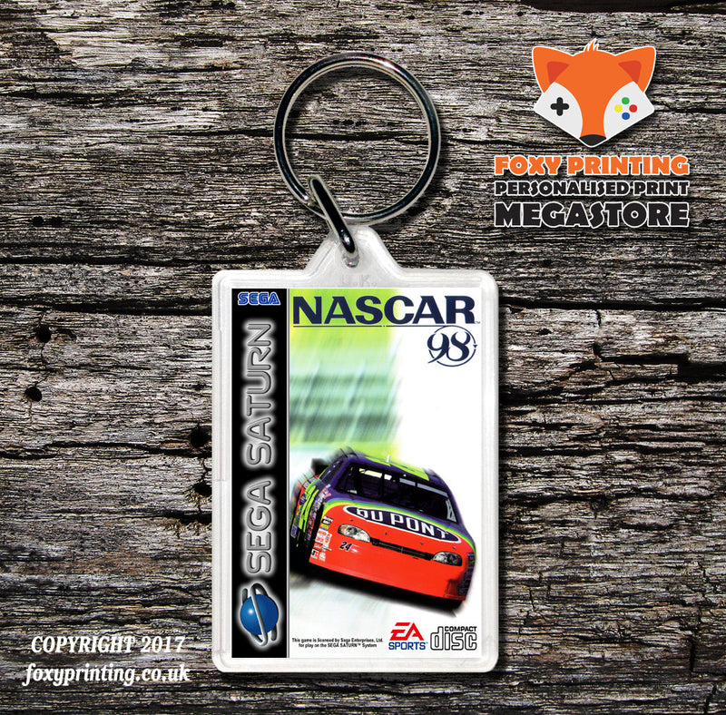 Sega Saturn Nascar 98 Eu Game Inspired Retro Gaming Keyring