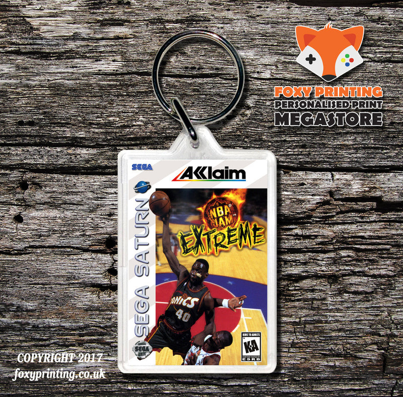 Sega Saturn NBA Jam Extreme Game Inspired Retro Gaming Keyring