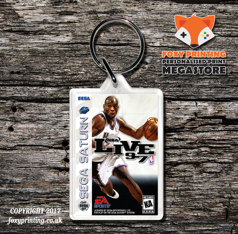Sega Saturn NBA Live 97 Game Inspired Retro Gaming Keyring