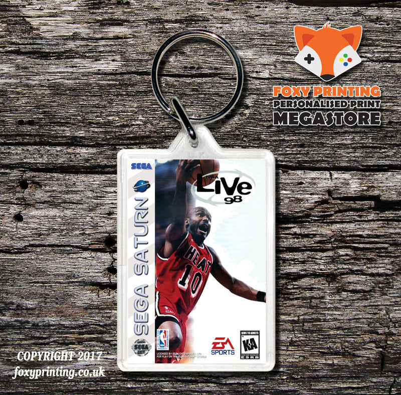 Sega Saturn NBA Live 98 Game Inspired Retro Gaming Keyring