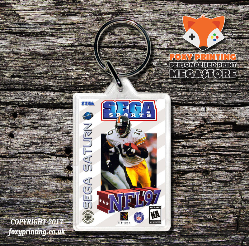 Sega Saturn NFL 97 Game Inspired Retro Gaming Keyring