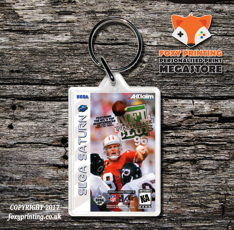 Sega Saturn NFL Quarterback Club 96 Game Inspired Retro Gaming Keyring