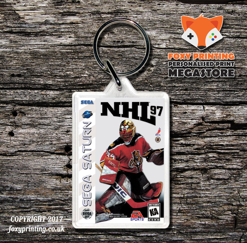 Sega Saturn NHL 97 Game Inspired Retro Gaming Keyring