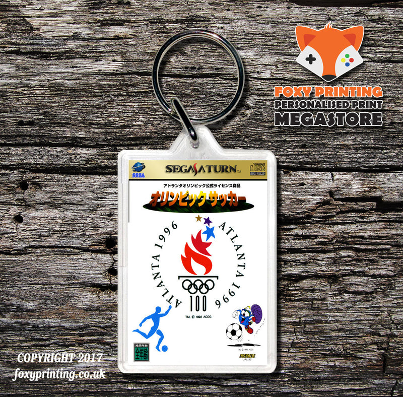 Sega Saturn Olympic Soccer 2 JP Game Inspired Retro Gaming Keyring