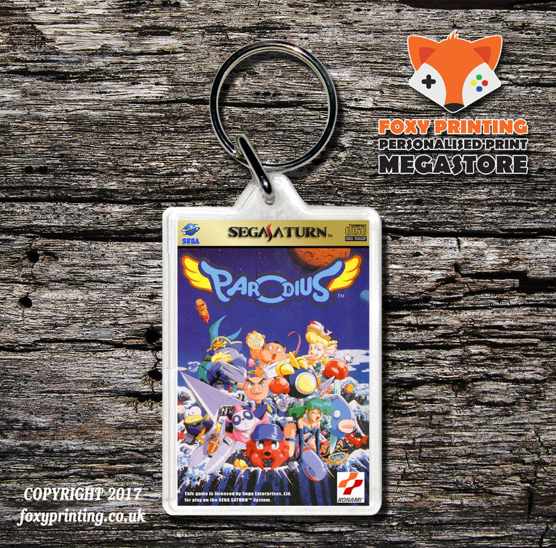 Sega Saturn Parodius Eu Game Inspired Retro Gaming Keyring