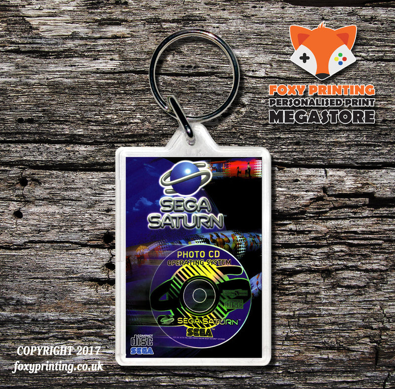 Sega Saturn Photo Cd Operating System Eu Game Inspired Retro Gaming Keyring